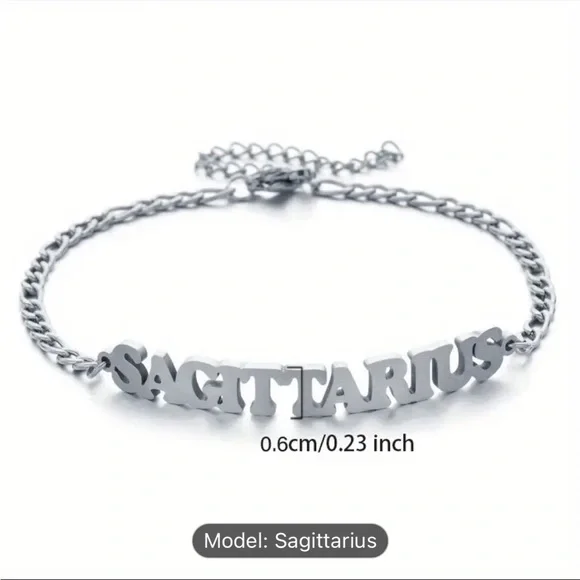 Trendy Horoscope zodiac letter bracelets One of each unisex. Stainless steel. - Picture 3 of 10